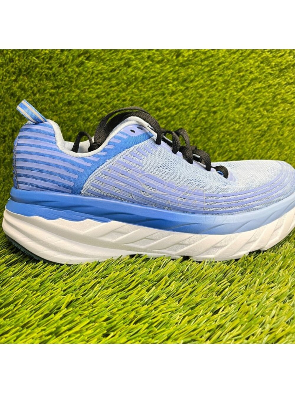 Hoka One One Bondi 6 Womens Size 8 Blue Athletic Running Walking Shoes Sneakers